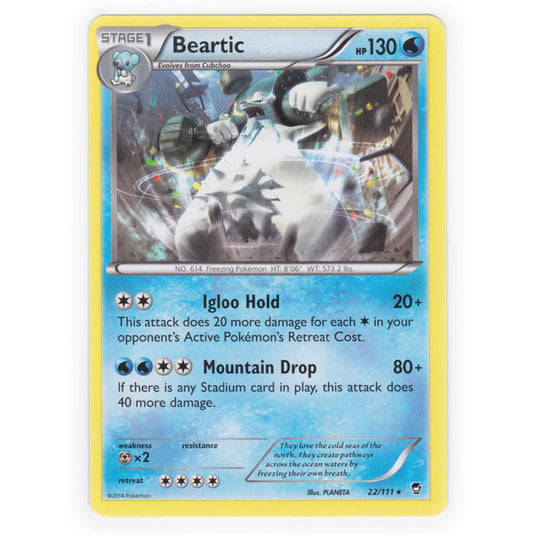 Pokemon - XY Furious Fists - Beartic - 22/111