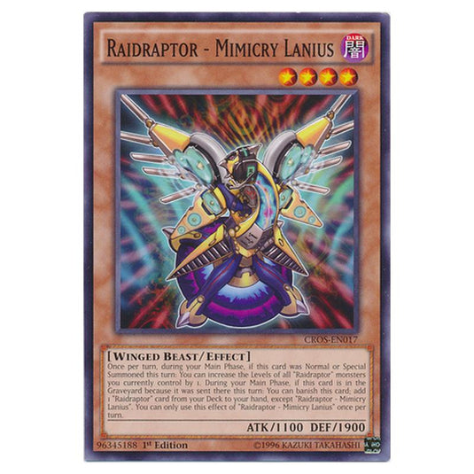 Yu-Gi-Oh! - Crossed Souls - Raidraptor - Mimicry Lanius (Common) CROS-EN017