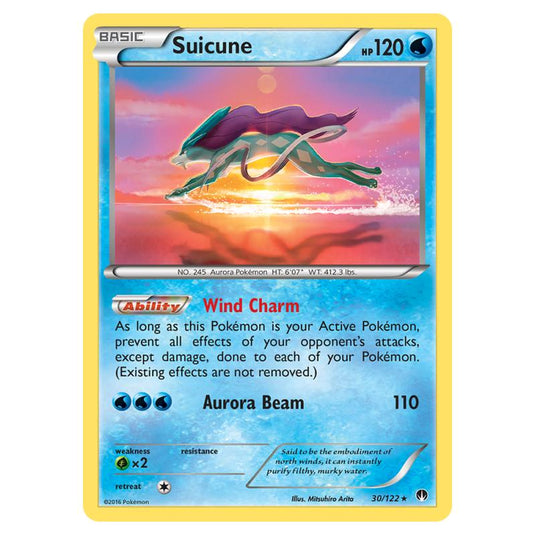 Pokemon - XY - Breakpoint - Suicune - 30/122 (Reverse Holo)