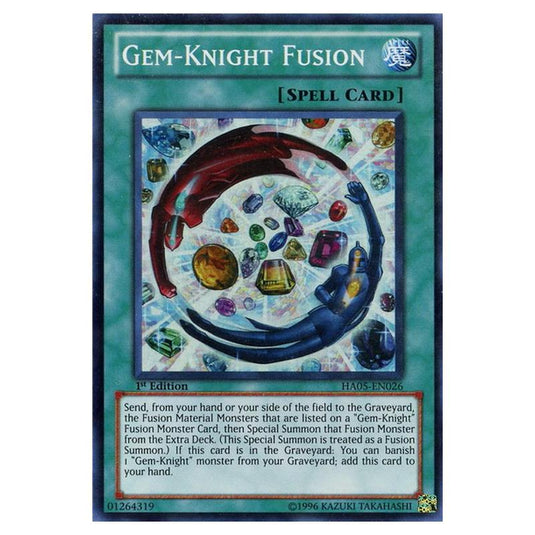 Yu-Gi-Oh! - Hidden Arsenal 5 - Steelswarm Invasion - Gem-Knight Fusion (Super Rare) HA05-EN026