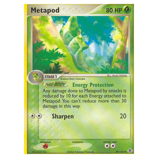 Pokemon - EX Series - FireRed & LeafGreen - Metapod - 39/112