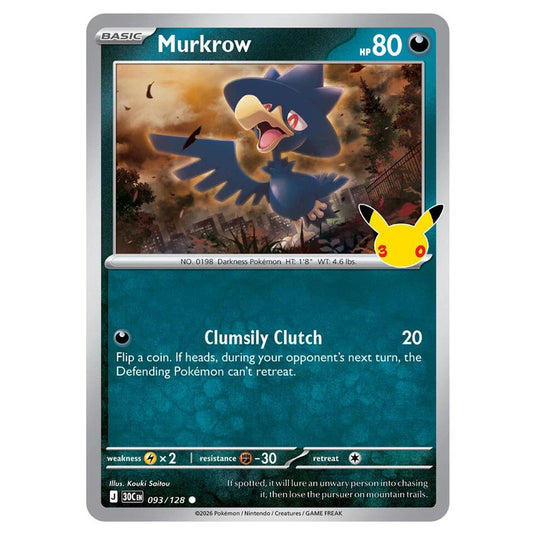 Pokemon - 30th Celebration - Murkrow - 093/128