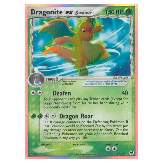 Pokemon - EX Dragon Frontiers - Dragonite ex δ Delta Species - 091