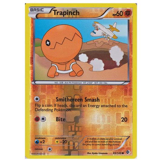 Pokemon - Black & White - Boundaries Crossed (Reverse Holo) - Trapinch 83/149