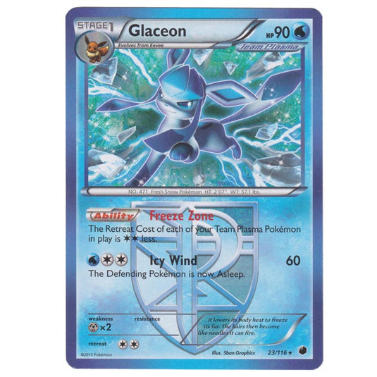 Pokemon - Black & White - Plasma Freeze - Glaceon - 23/116