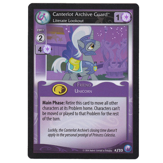 MLP - Canterlot Nights - Foil - Canterlot Archive Guard, Literate Lookout - #f23