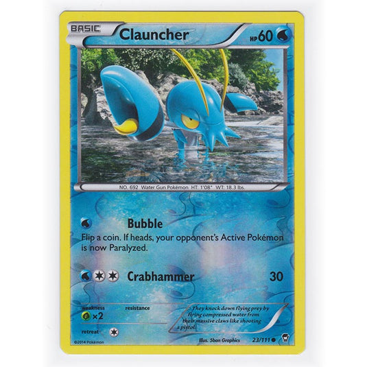 Pokemon - XY Furious Fists - (Reverse Holo) - Clauncher - 23/111