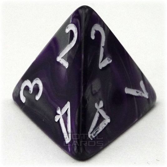 Chessex - Gemini 16mm D4 - Purple-Silver w/White