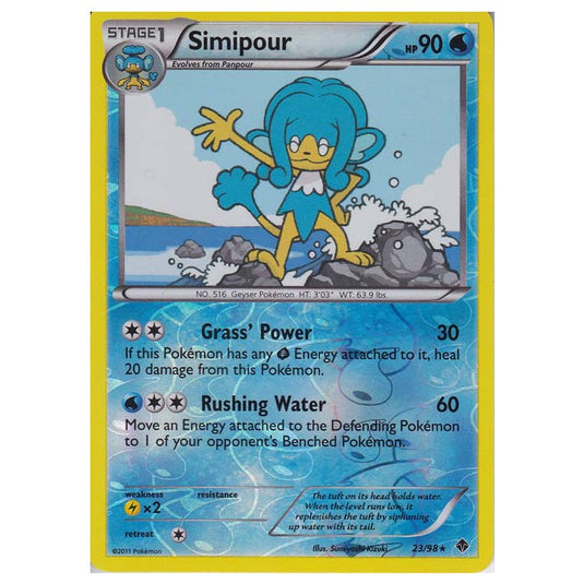 Pokemon - Black & White - Emerging Powers - (Reverse Holo) - Simipour 23/98