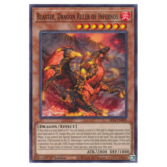 Yu-Gi-Oh! - Structure Deck - Fire Kings - Blaster, Dragon Ruler of Infernos (Common) SR14-EN008