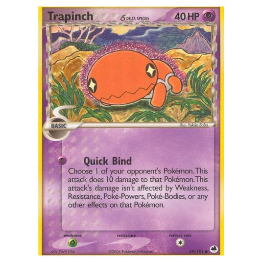 Pokemon - EX Dragon Frontiers - Trapinch δ Delta Species - 069