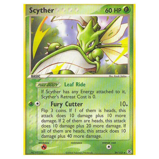 Pokemon - EX Series - FireRed & LeafGreen - Scyther - 29/112