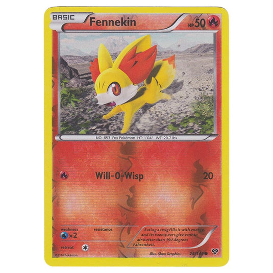 Pokemon - XY Base Set - (Reverse Holo) Fennekin - 24/146