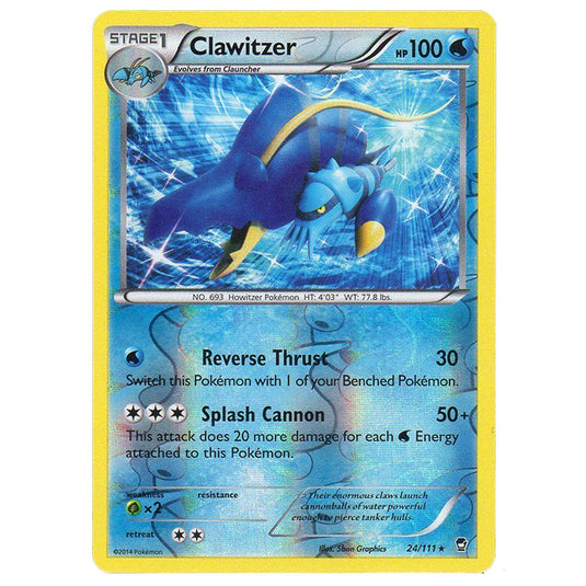 Pokemon - XY Furious Fists - (Reverse Holo) - Clawitzer - 24/111