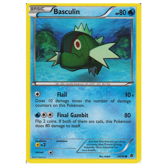 Pokemon - Black & White - Emerging Powers - Basculin 24/98