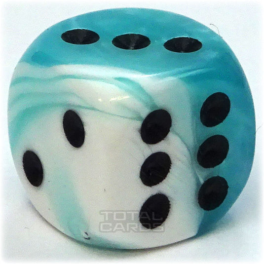 Chessex - Gemini 12mm D6 - Teal-White w/Black