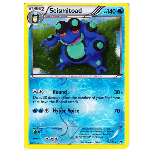 Pokemon - Black & White - Noble Victories - (Reverse Holo) - Seismitoad 24/101