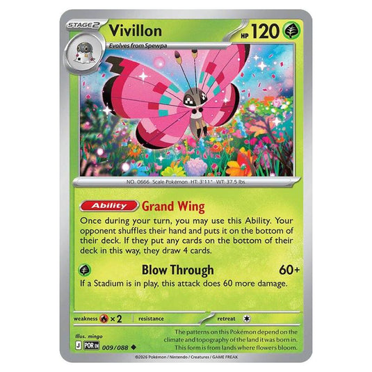 Pokemon - Mega Evolution - Perfect Order - Vivillon - 009/088