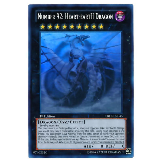 Yu-Gi-Oh! - Cosmo Blazer - Number 92: Heart-eartH Dragon (Ghost Rare) CBLZ-EN045