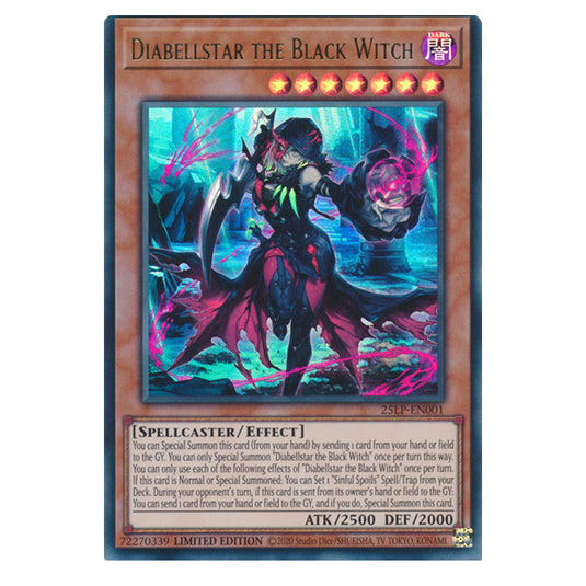 Diabellstar the Black Witch 25LP-EN001a card from the Yu-Gi-Oh! set World Championship 2025 - Limited Pack