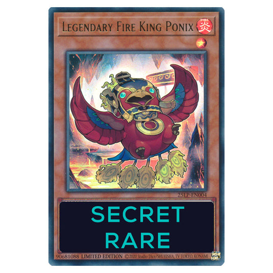 Legendary Fire King Ponix 25LP-EN004b card from the Yu-Gi-Oh! set World Championship 2025 - Limited Pack