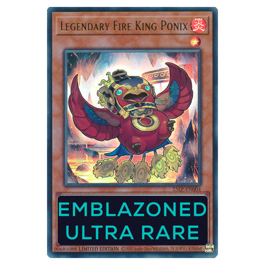 Legendary Fire King Ponix 25LP-EN004c card from the Yu-Gi-Oh! set World Championship 2025 - Limited Pack