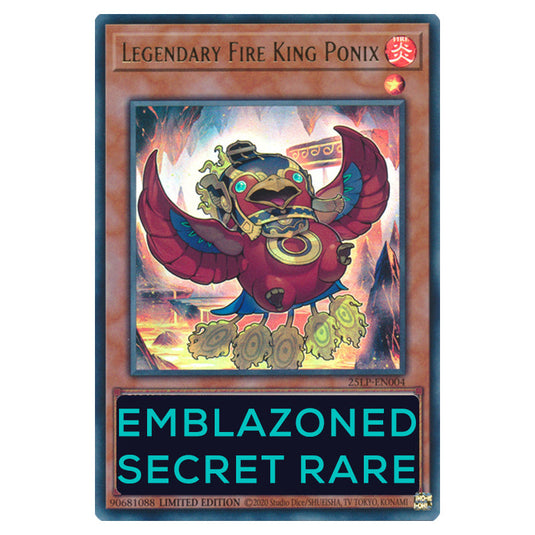 Legendary Fire King Ponix 25LP-EN004d card from the Yu-Gi-Oh! set World Championship 2025 - Limited Pack