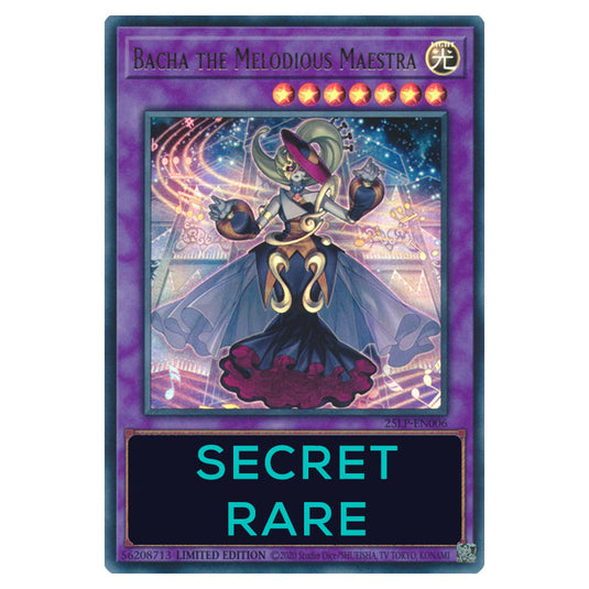 Bacha the Melodious Maestra 25LP-EN006b card from the Yu-Gi-Oh! set World Championship 2025 - Limited Pack