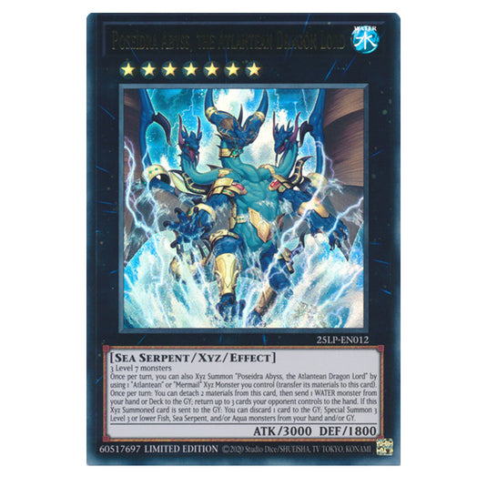 Poseidra Abyss, the Atlantean Dragon Lord 25LP-EN012a card from the Yu-Gi-Oh! set World Championship 2025 - Limited Pack