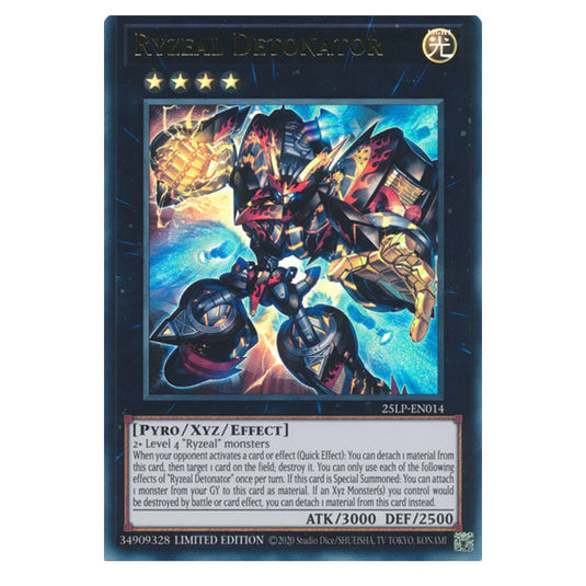 Ryzeal Detonator 25LP-EN014a card from the Yu-Gi-Oh! set World Championship 2025 - Limited Pack
