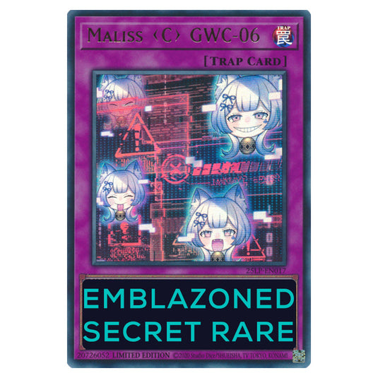 Maliss <C> GWC-06 25LP-EN017d card from the Yu-Gi-Oh! set World Championship 2025 - Limited Pack
