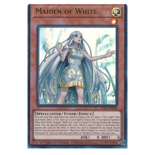 Maiden of White 25LP-EN018a card from the Yu-Gi-Oh! set World Championship 2025 - Limited Pack
