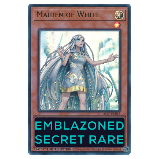 Maiden of White 25LP-EN018d card from the Yu-Gi-Oh! set World Championship 2025 - Limited Pack