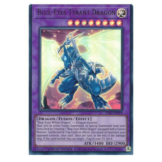 Blue-Eyes Tyrant Dragon 25LP-EN019a card from the Yu-Gi-Oh! set World Championship 2025 - Limited Pack