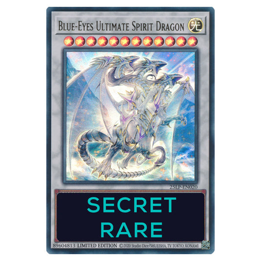 Blue-Eyes Ultimate Spirit Dragon 25LP-EN020b card from the Yu-Gi-Oh! set World Championship 2025 - Limited Pack