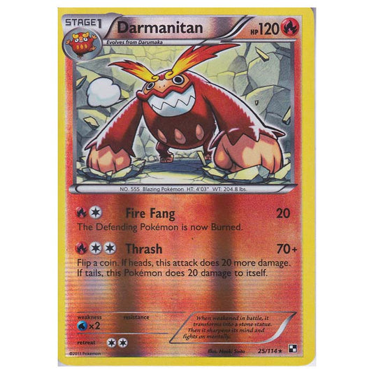 Pokemon - Black & White - (Reverse Holo) Darmanitan 25/114