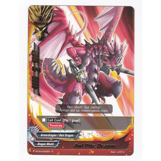 Future Card Buddyfight - Drums Adventures - Awl Pike Dragon - 25/105