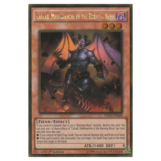 Yu-Gi-Oh! - Premium Gold - Infinite Gold - Calcab, Malebranche of the Burning Abyss (Gold Rare) PGL3-EN048