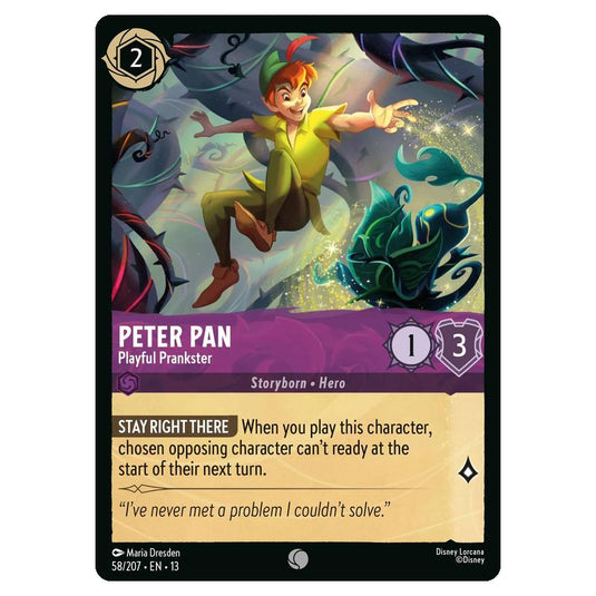 Lorcana - Attack of the Vine - Peter Pan - Playful Prankster (Common) - 58/207