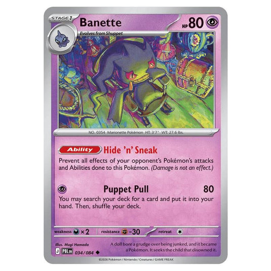 Pokemon - Mega Evolution - Pitch Black - Banette - 034/084