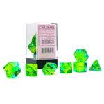 Chessex - Gemini - Polyhedral 7-Die Set - Green-Teal/yellow