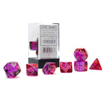 Chessex - Gemini - Polyhedral 7-Die Set - Red-Violet/gold