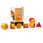 Chessex - Gemini - Polyhedral 7-Die Set - Red-Yellow/gold
