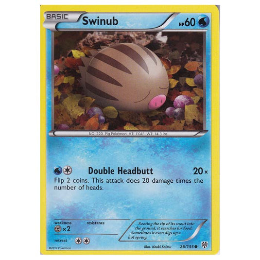 Pokemon - Black & White - Plasma Storm - Swinub - 026/135