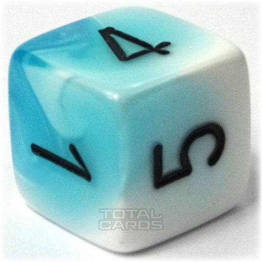 Chessex - Gemini 16mm D6 - Teal-White w/Black