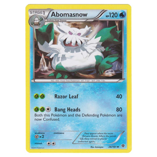 Pokemon - Black & White - Plasma Blast - Abomasnow - 26/101