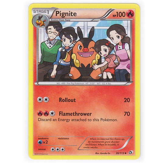 Pokemon - Black & White - Legendary Treasures - Pignite - 26/113