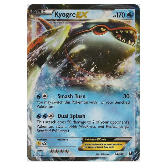 Pokemon - Black & White - Dark Explorers - Kyogre-EX - 26/108