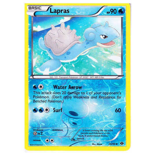 Pokemon - Black & White - Next Destinies - (Reverse Holo) Lapras 26/99