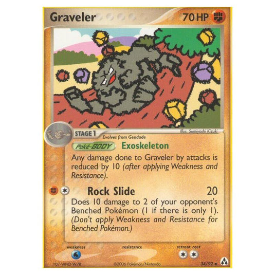 Pokemon - EX Legend Maker - Graveler - 34/92